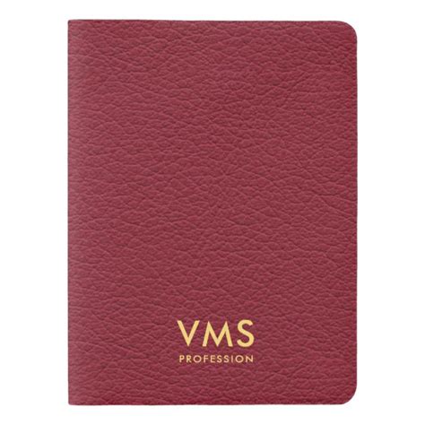 Monogram Elegant Dark Red Leather Masculine Extra Large Moleskine ...