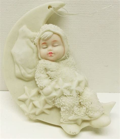 Dept 56 Snow Babies Sleeping Moon Hanging Ornament, Snowbaby Figurine ...