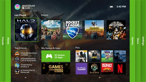 Modern twist on the old Xbox 360 Blades dashboard : r/xboxone