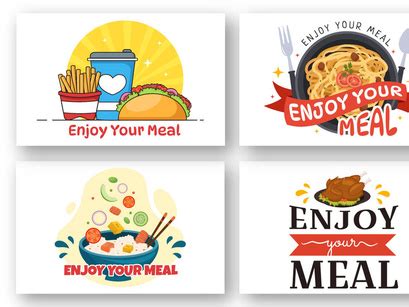 15 Enjoy Your Meal Vector Illustration by denayuneep ~ EpicPxls