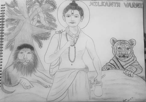 Pencil Sketch of Shri Nilkanth Varni Bhagwan (Swaminarayan Bhagwan ...