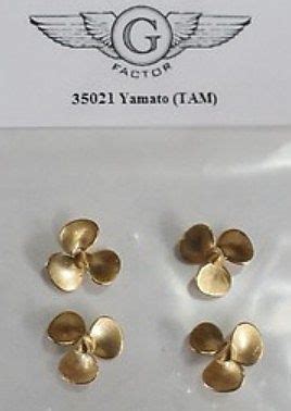 IJN Yamato Brass Propellers for Tamiya Plastic Model Ship Parts 1/350 Scale #35021 by G-Factor ...