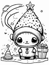 Cute Christmas Coloring Page · Creative Fabrica sketch template