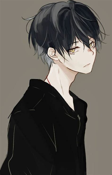 #Pixiv Id 14054200, Black Hair, Gold Eyes Manga Boy, Anime Boys ...