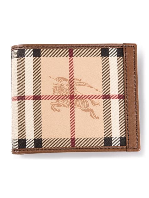 Burberry Haymarket Check Bifold Wallet in Brown for Men - Lyst