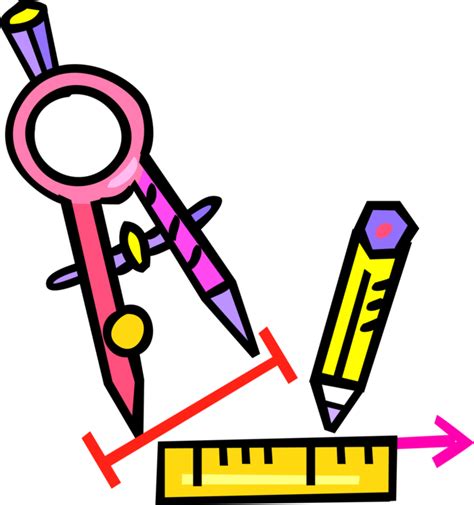 Vector Illustration Of Measurement Compass Used In - Compass Ruler Clipart - Png Download - Full ...