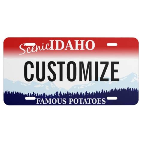 Idaho Custom License Plate | Zazzle.com