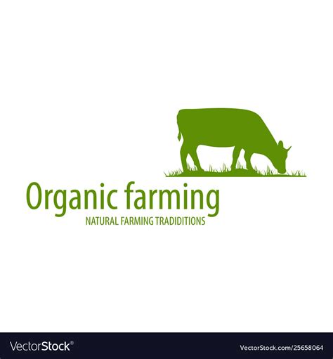 Organic farming concept logo Royalty Free Vector Image