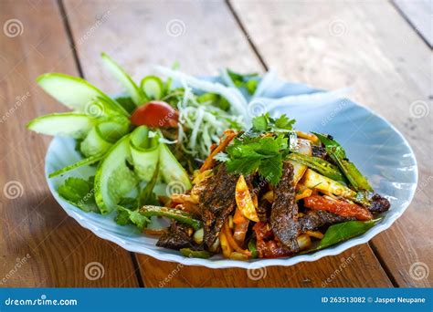 Nepali Snacks Spicy Buffalo Dried Meat Sukuti Royalty-Free Stock Photo | CartoonDealer.com ...