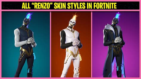 ALL RENZO THE DESTROYER SKIN STYLES IN FORTNITE - YouTube