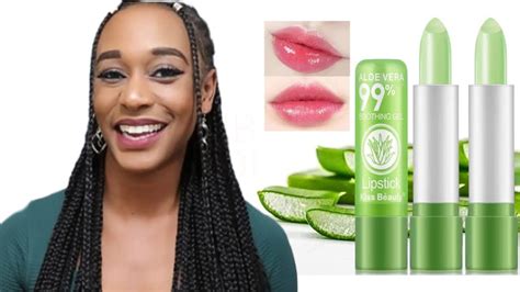 Color Changing Aloe Vera Lipstick! (From Green to Red) - YouTube