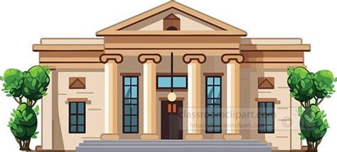 Law and Legal Clipart-outside building of federal courthouse