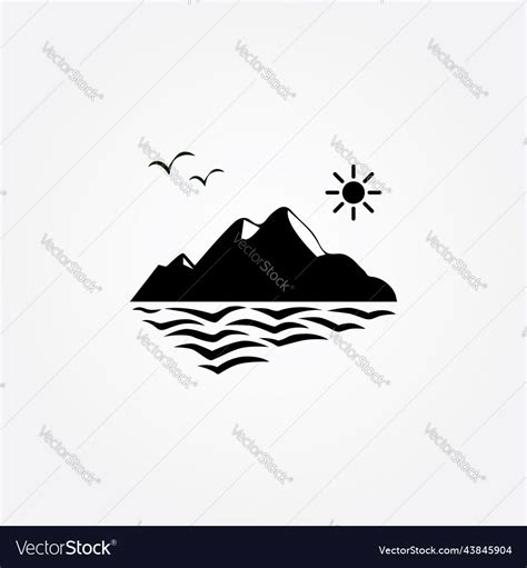 Mountain with lake image Royalty Free Vector Image