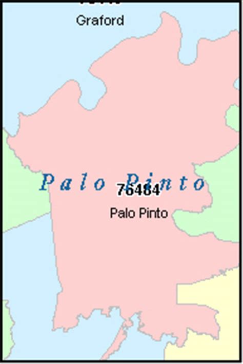 PALO PINTO County, Texas Digital ZIP Code Map