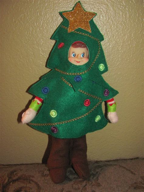 Elf Costume Elf Shirt Christmas Elf Christmas Tree Costume Doll Sweater ...