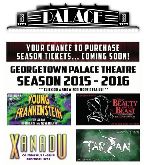 2015-2016 Georgetown Palace Season | CTX Live Theatre