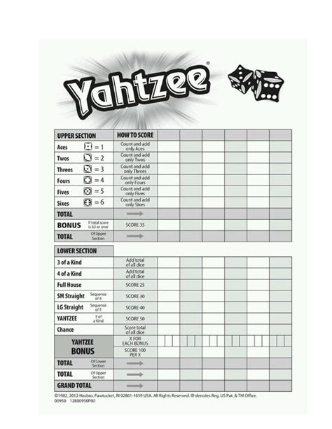 28 Printable Yahtzee Score Sheets & Cards (101% FREE) ᐅ TemplateLab