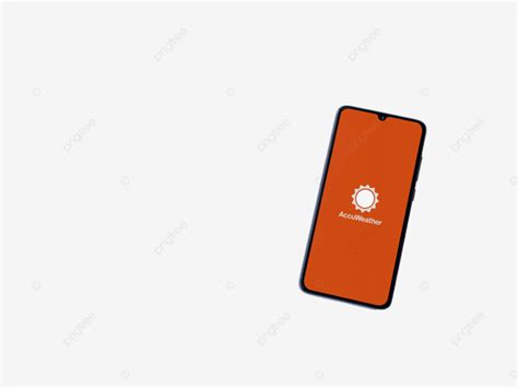 The Accuweather App Launch Screen Featuring A Logo Displayed On A, Flat ...