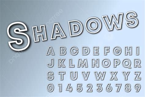 Alphabet Shadow Vector PNG Images, Shadows Line Alphabet Font Template, Letter, Background ...