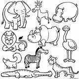 Wild Animals Coloring page Printable sketch template