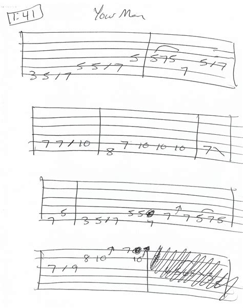 Your Man (Josh Turner) Guitar Chord Chart - SOLO TAB - Page 1 of 2 - Tune down 1/2 step | Guitar ...