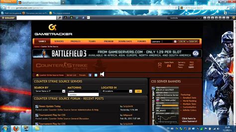 How to find servers for Counter-Strike Source - YouTube