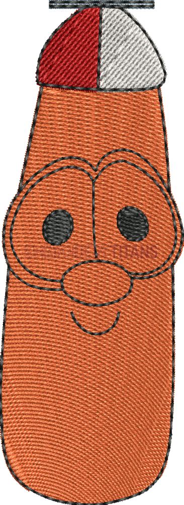 Lenny Carrot VeggieTales in the City Free Machine Embroidery Design ...