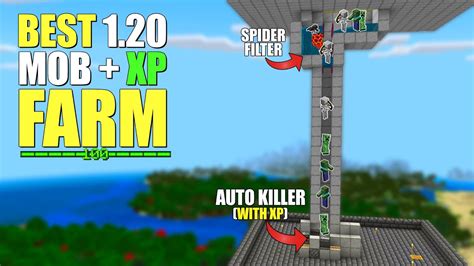 EASY 1.20 Mob + AUTO XP Farm | Minecraft Bedrock 1.20 Tutorial - Minecraft videos