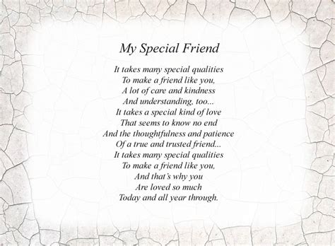 My Special Friend - Free Friendship Poems