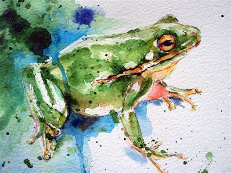 Frog Watercolor Fish, Watercolor Animals, Watercolor Paintings, Watercolors, Frog Drawing ...