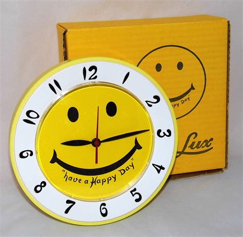Vintage Happy Face Novelty Wall Clock By Lux Time Division… | Flickr