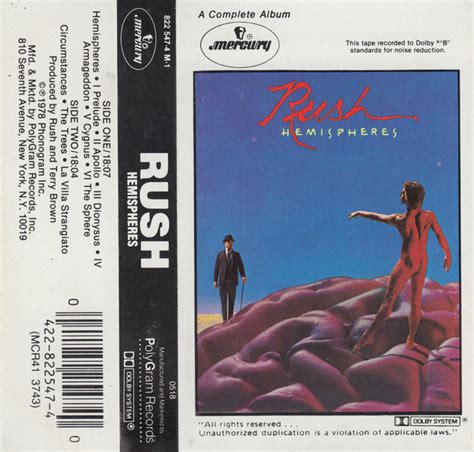 Rush – Hemispheres (Cassette) - Discogs