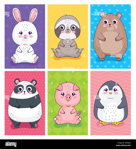 six animals characters Stock Vector Image & Art - Alamy