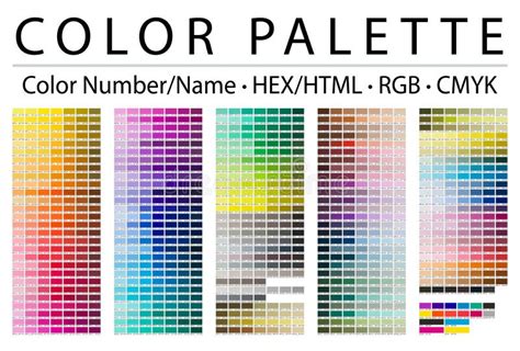 Color Palette Color Chart Print Test Page Color Codes Rgb