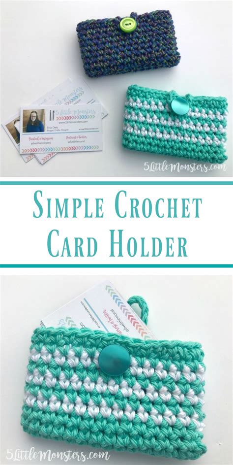 5 Little Monsters: Simple Crocheted Card Holder