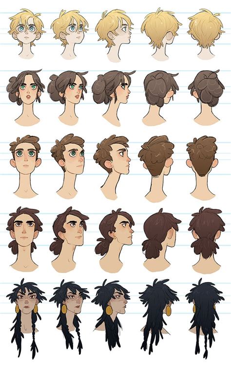 Dia- head turn arounds | Character turnaround, Character design ...