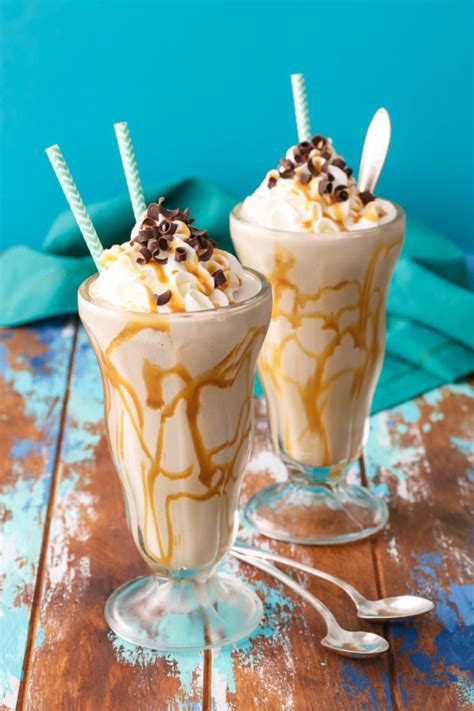 Cold Brew Caramel Coffee Milkshakes | Love and Olive Oil