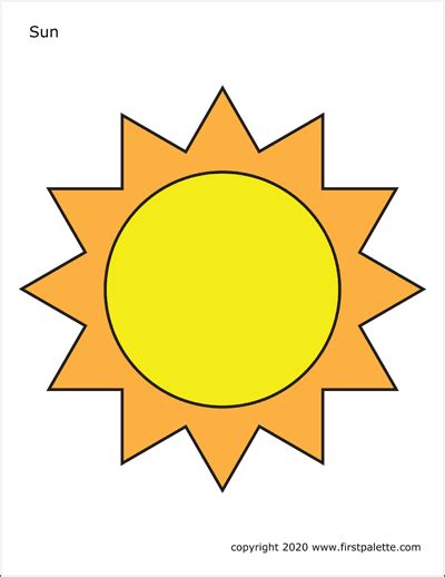 Sun | Free Printable Templates & Coloring Pages | FirstPalette.com