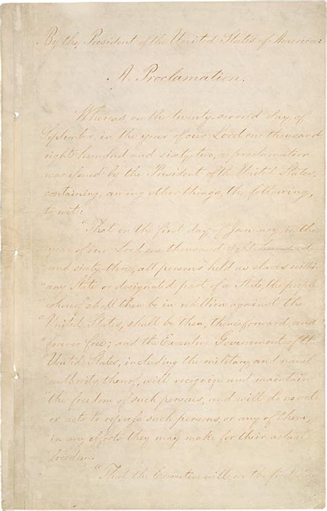 Emancipation Proclamation (1863) | National Archives