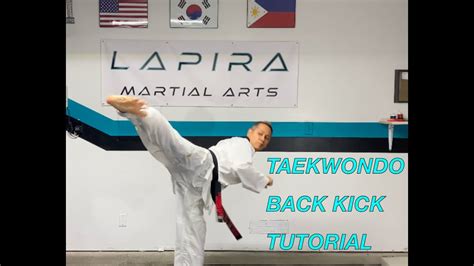 Taekwondo Back Kick Tutorial - YouTube