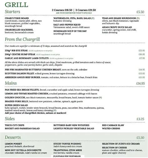 Menu at Leonardo Hotel London Croydon - Formerly Jurys Inn restaurant, Croydon