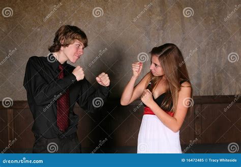 Teen Boy And Girl Fighting Royalty Free Stock Photo - Image: 16472485