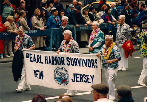 Almost all gone now -- Pearl Harbor Survivors group marches up 5th Ave., 1994 NYC Veterans' Day ...