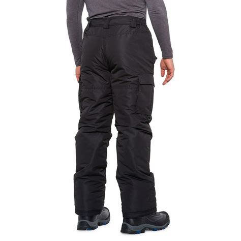 Waterproof Snow Snowboarding Ski Insulated Cargo Pants Black