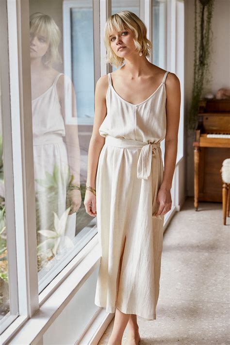 Linen Tallulah Dress - Natural – Rachel Pally