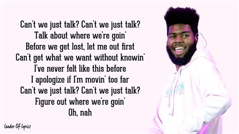 Khalid - TALK (Lyrics) - YouTube