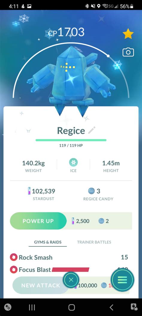 [pogo] Shiny Regice caught after raid : r/ShinyPokemon