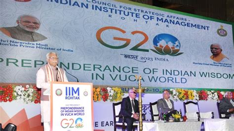 Haryana CM Inaugurates Vasudhaiva Kutumbakam Event at IIM Rohtak, Check ...