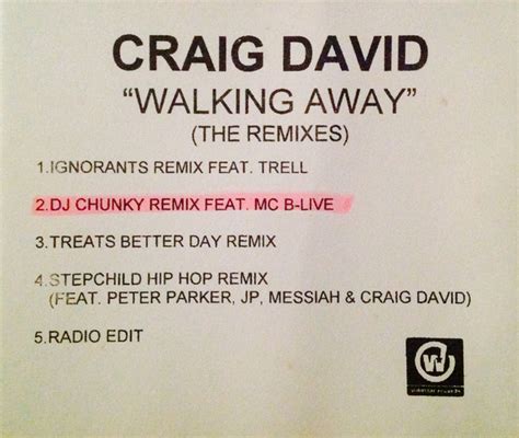 Craig David – Walking Away (The Remixes) (2000, CD) - Discogs