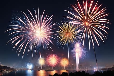 Premium AI Image | Beautiful new year fireworks